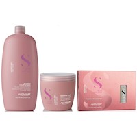 Shampoo Nutritivo 1000ml + Mascarilla + Ampollas Alfaparf Moisture