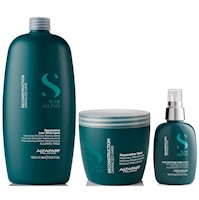 Shampoo Sin Sal 1000ml + Mascarilla + Spray Alfaparf Reconstruction