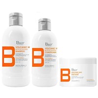 Shampoo Post Botox + Acondicionador + Mascarilla Baor B Volcanic Mud