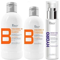 Shampoo Post Botox + Acondicionador + Hydro Baor B Volcanic Mud