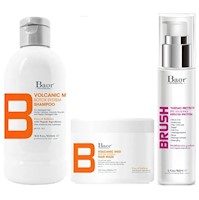 Shampoo Hidratante Post Botox + Mascarilla + Brush Baor B Volcanic Mud