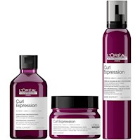 Shampoo en Gel 300ml + Mascarilla + Mousse LOreal Curl Expression