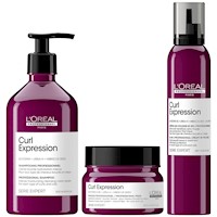 Shampoo Hidratante 500ml + Mascarilla + Mousse LOreal Curl Expression