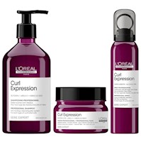 Shampoo en Gel 500ml + Mascarilla + Spray LOreal Curl Expression