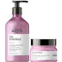 Shampoo Anti Frizz 500ml + Mascarilla 250ml LOreal Liss Unlimited