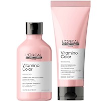 Shampoo Cabello Teñido 300ml + Acondicionador LOreal Vitamino Color