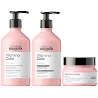Shampoo 500ml + Acondicionador + Mascarilla LOreal Vitamino Color