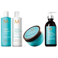 Shampoo 250ml+ Acondicionador+ Mascarilla+ Crema Moroccanoil Hydration