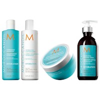 Shampoo 250ml+ Acondicionador+ Mask + Crema Moroccanoil Hydration