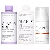 Olaplex N°4P + N°5 + N°6 Shampoo Cabello Rubio + Acondicionador +Crema