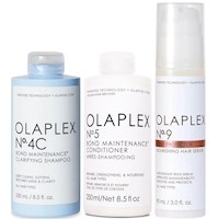 Olaplex N°4C + N°5 + N°9 Shampoo Clarificante + Acondicionador + Sérum