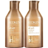 Shampoo con Aceite de Argán 300ml + Acondicionador Redken All Soft