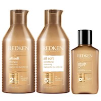 Shampoo Hidratante 300ml +Acondicionador +Aceite Argán Redken All Soft