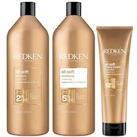 Shampoo Hidratante 1000ml + Acondicionador +Mascarilla Redken All Soft