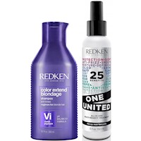 Shampoo Violeta + Spray One United Redken Color Extend Blondage