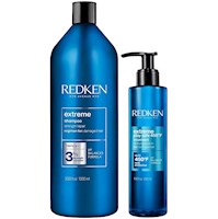 Shampoo Reparador 1000ml + Protector Térmico Play Safe Redken Extreme