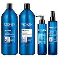 Shampoo 1000ml + Conditioner +Protector Térmico +Crema Redken Extreme