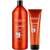 Shampoo Sin Sal Anti Frizz 1000ml + Mascarilla Redken Frizz Dismiss