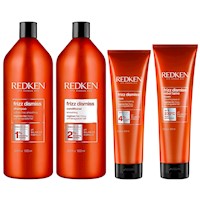 Shampoo 1000ml +Acondicionador +Mascarilla +Crema Redken Frizz Dismiss