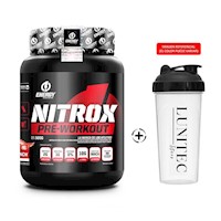 Aminoácido Energy Nutrition  Nitrox Pre-Wordkout 500G Fruit Punch + Shaker