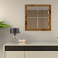 ESPEJO OLIVO CUADRADO COLOR: CAFÉ CLARO | MARCA: TUHOME