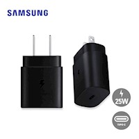 Cargador de Pared Samsung Puerto Tipo C 3Amp Carga Super rapida 25W Negro