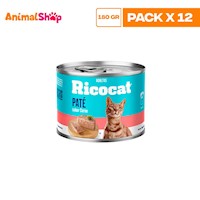 Ricocat Adulto Pate Carne 180Gr X12 Un