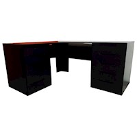 Escritorio Gamer en L de Melamina Negro