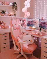 Escritorio Gamer en L Femenino Led 180cm