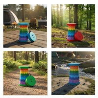 Banco Retractil Multicolor Camping