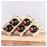 Porta Vino de Bambu para 6 botellas x 2 Unds