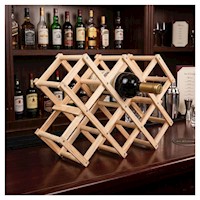 Porta Vino de Bambu para 10 botellas x 2 Unds