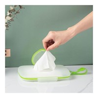 Porta Paños de Estuche Corazon Verde
