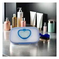 Porta Paños de Estuche Corazon Azul