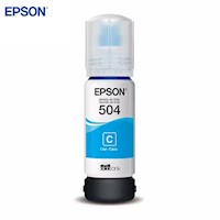 Botella Tinta Epson 504 Cian T504220 Presentacion Original