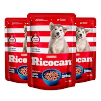 Paté Trocitos de Cordero para Cachorros Ricocan 100g 3un