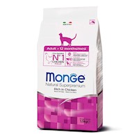 Comida Gatos Adultos Monge Superpremium Rico en Pollo 1.5kg