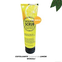 GEL EXFOLIANTE ROSTRO Y CUERPO DE LIMÓN  WOKALI