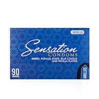 Preservativos SENSATION Vainilla Con Anillos CAJA 90 X 3 UND