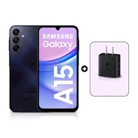 Celular Samsung Galaxy A15 4G 256GB 8GB 6.5" Negro + Cargador F-SMA155MZK-03