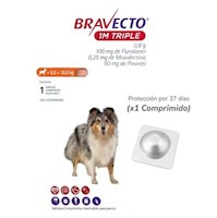 Antipulga Bravecto 5 -10KG x 1 Tab Protección Mensual