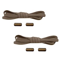 Packx2 Cordones o Pasadores Elasticos Color Marron