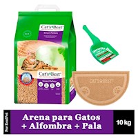 Arena Gatos Cats Best Smart Pellets 10 kg + Alfombra + Pala