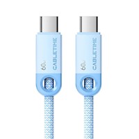 Cable USB-C Trenzado 60W de 1M Celeste CABLETIME CUP3H