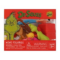Set Mini Figuras The Grinch 6 personajes 2 accesorios 1 playmat