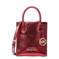 Cartera Crossbody Michael Kors de Cuero Mercer XS - Carmesi
