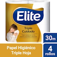 Papel Higiénico Elite Triple Cuidado 4 un 30 mts