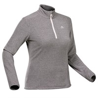 Polera Treking para Mujer Quechua Media Cremallera MH100