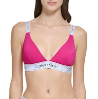 Brasier Triangular de Bikini Calvin Klein Acanalada sedosa - Purpura