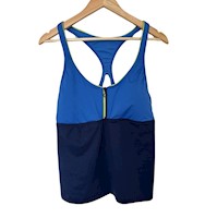 Camiseta Natación Tankini Nike Colorblock Racerback- Azul